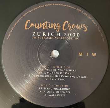 2LP Counting Crows: Zurich 2000: Swiss Broadcast Recording