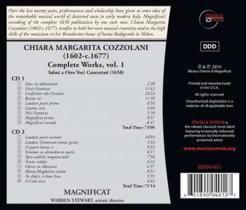 2CD Chiara Margarita Cozzolani: Salmi A Otto Voci Concertati (1650)