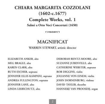 2CD Chiara Margarita Cozzolani: Salmi A Otto Voci Concertati (1650)
