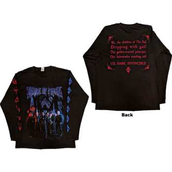 Marchandises Cradle Of Filth: Cradle Of Filth Unisex Long Sleeve T-shirt: Existence Band (back & Sleeve Print) (large) L