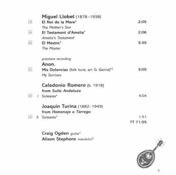 CD Craig Ogden: Music From The Novels Of Louis De Bernières