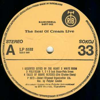 2LP Cream: The Best Of Cream Live