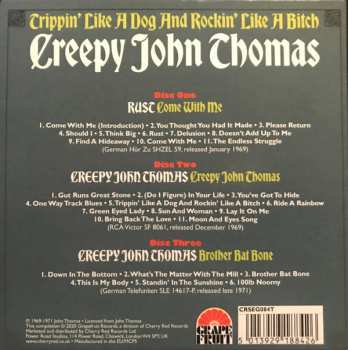 3CD/Coffret Creepy John Thomas: Trippin' Like A Dog And Rockin' Like A Bitch: The Complete Recordings