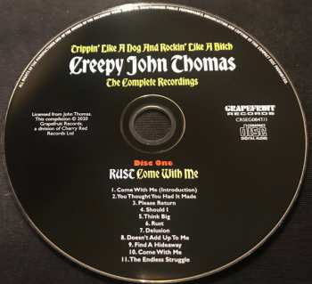 3CD/Coffret Creepy John Thomas: Trippin' Like A Dog And Rockin' Like A Bitch: The Complete Recordings