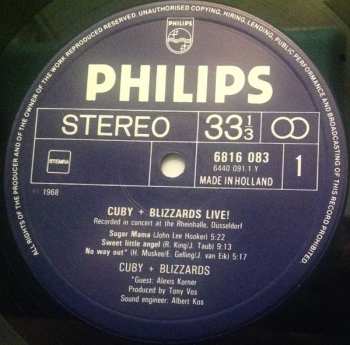 LP Cuby + Blizzards: Cuby + Blizzards Live (Recorded In Concert At The Rheinhalle Dusseldorf) LTD | CLR