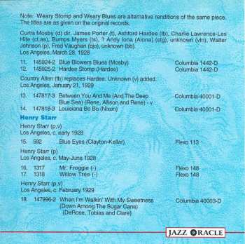 CD Curtis Mosby: Recorded On The West Coast And London - 1924-1939