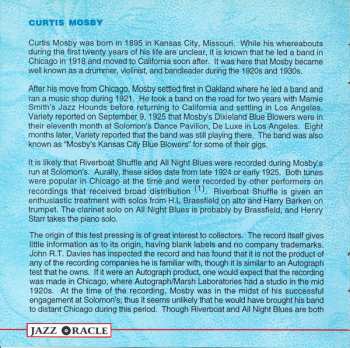 CD Curtis Mosby: Recorded On The West Coast And London - 1924-1939