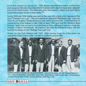 CD Curtis Mosby: Recorded On The West Coast And London - 1924-1939