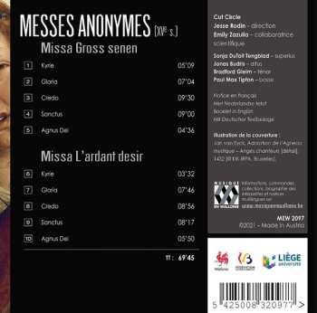 CD Cut Circle: Messes Anonymes