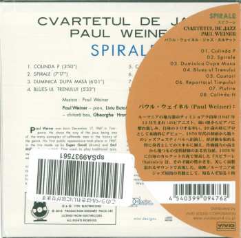 CD Cvartetul De Jazz Paul Weiner: Spirale (Jazz Cu Paul Weiner)
