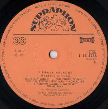 LP Czechoslovak Radio Dance Orchestra: V Pravé Poledne (Melodie Z Filmů)