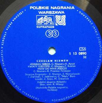 LP Czesław Niemen: Czesław Niemen