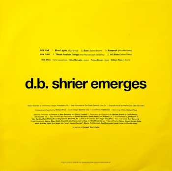 LP D.B. Shrier Quartet: D.B. Shrier Emerges
