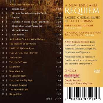 CD The Da Capo Players: A New England Requiem: Sacred Choral Music By Scott Perkins