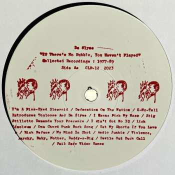 LP Da Slyme: If There's No Rubble, You Haven't Played: Collected Recordings 1977-89