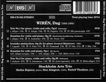 CD Dag Wirén: Chamber Music - Trio No.1, Op.6 - Trio No.2, Op.36 - Sonatina For Violin And Piano, Op.15 - Ironical Miniatures, Op.19