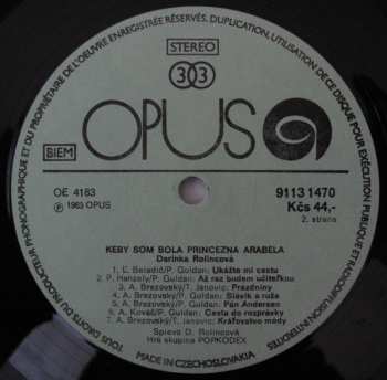 LP Darina Rolincová: Keby Som Bola Princezná Arabela