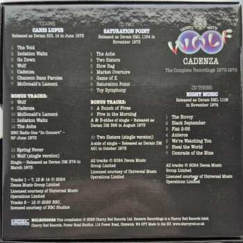 3CD/Coffret Darryl Way's Wolf: Cadenza (The Complete Recordings 1973-1974)