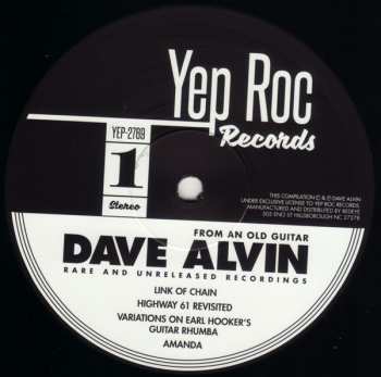 2LP Dave Alvin: From An Old Guitar (Rare And Unreleased Recordings)