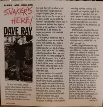CD Dave Ray: Snaker's Here! (Blues And Hollers)