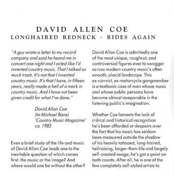 CD David Allan Coe: Longhaired Redneck / Rides Again