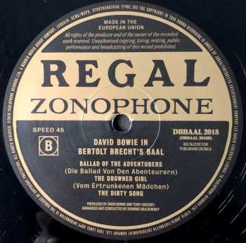 SP David Bowie: David Bowie In Bertolt Brecht's Baal LTD