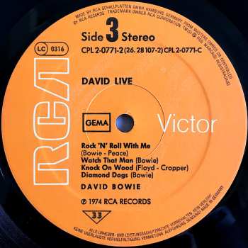 2LP David Bowie: David Live