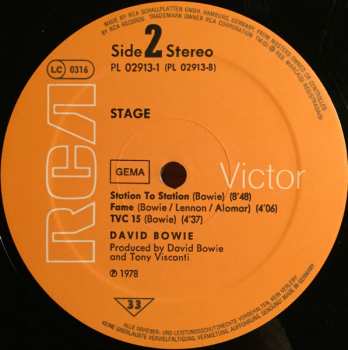2LP David Bowie: Stage