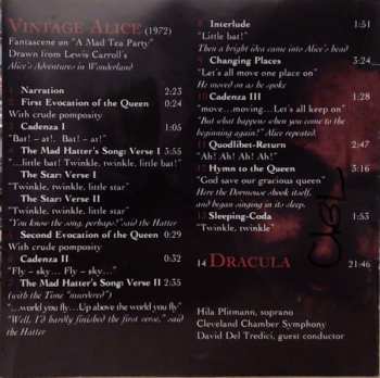 CD David Del Tredici: Vintage Alice / Dracula