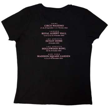 Marchandises David Gilmour: David Gilmour Ladies T-shirt: Luck & Strange London (black) (back Print & Ex-tour) (small) S