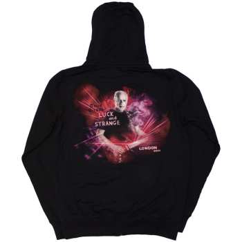 Marchandises David Gilmour: David Gilmour Unisex Pullover Hoodie: Luck & Strange London (black) (back Print & Ex-tour) (medium) M