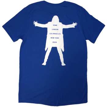 Marchandises David Gilmour: David Gilmour Unisex T-shirt: Luck & Strange Logo (blue) (back Print & Ex-tour) (small) S
