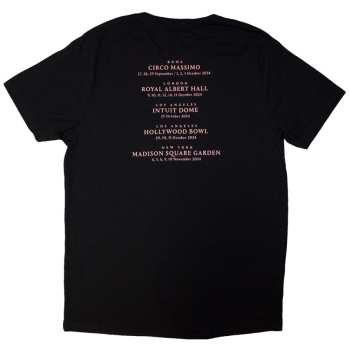 Marchandises David Gilmour: David Gilmour Unisex T-shirt: Luck & Strange London (black) (back Print & Ex-tour) (medium) M