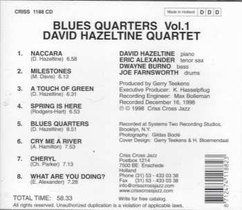 CD David Hazeltine Quartet: Blues Quarters Vol.1
