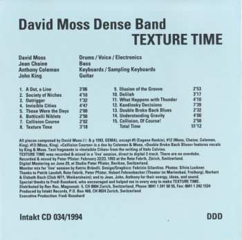 CD David Moss Dense Band: Texture Time