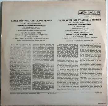LP César Franck: Franck: Sonata In A Major / Brahms: Sonata No. 3 In D Minor