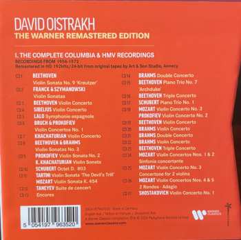 58CD/3DVD/Coffret David Oistrach: The Warner Remastered Edition - (The Complete Columbia & HMV Recordings / Premieres, Rarities & Live Performances)