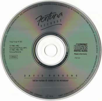 CD David Parsons: Tibetan Plateau + Sounds Of The Mothership