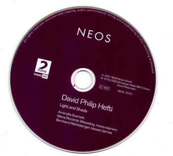 CD David Philip Hefti: Light And Shade