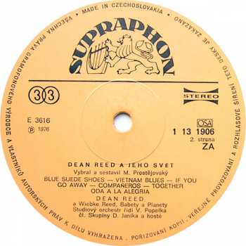 LP Dean Reed: Dean Reed A Jeho Svět