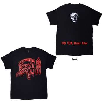 Marchandises Death: Death Unisex T-shirt: Life Will Never Last (black) (back Print) (small) S