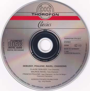CD Claude Debussy: Chansons