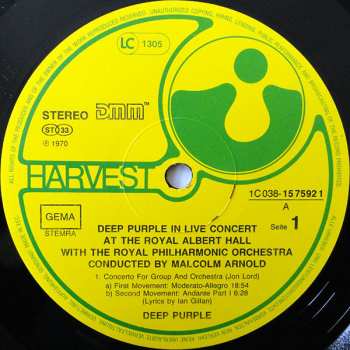 LP Deep Purple: Concerto For Group And Orchestra