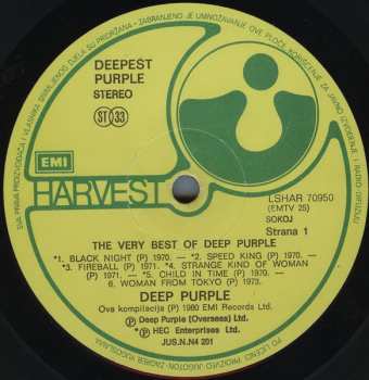 LP Deep Purple: Deepest Purple : The Very Best Of Deep Purple