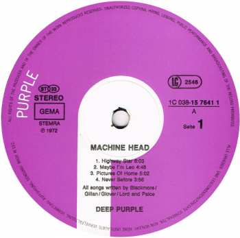 LP Deep Purple: Machine Head