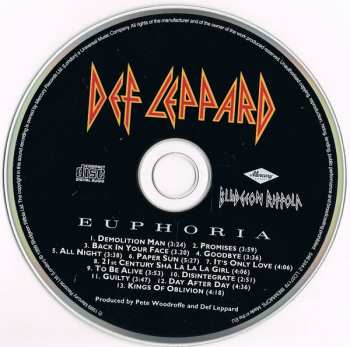 CD Def Leppard: Euphoria - Shm
