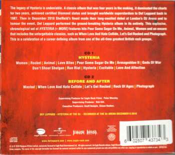 2CD Def Leppard: Hysteria At The O2