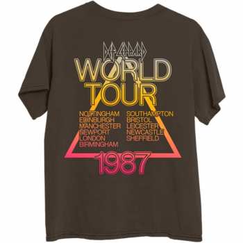 Marchandises Def Leppard: Def Leppard Unisex T-shirt: Hysteria World Tour (back Print) (small) S