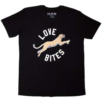Marchandises Def Leppard: Def Leppard Unisex T-shirt: Love Bites Leap (black) (small) S