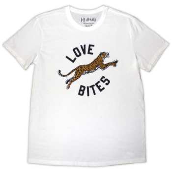 Marchandises Def Leppard: Def Leppard Unisex T-shirt: Love Bites Leap (white) (small) S